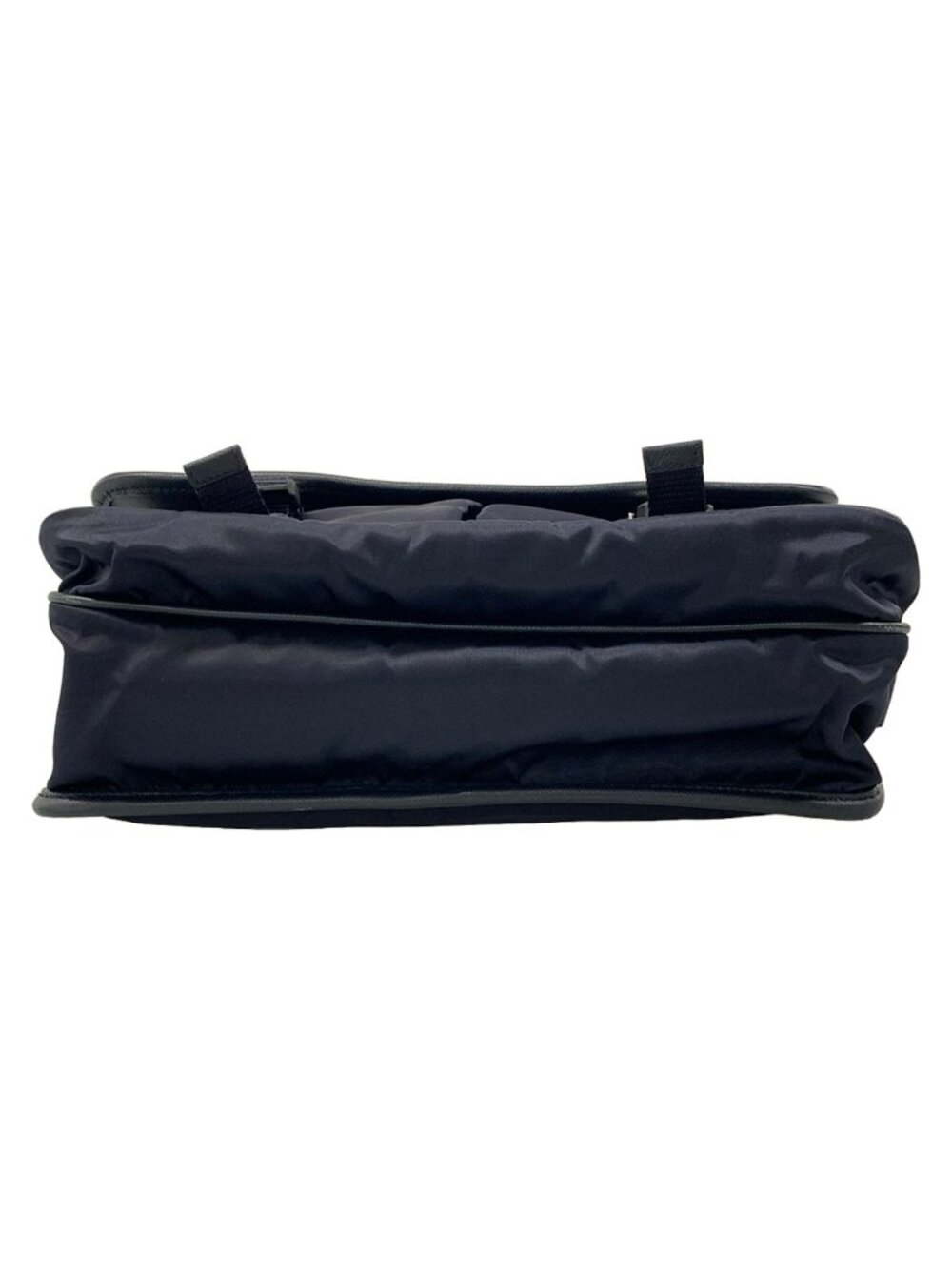 Prada Shoulder Bag Dark Navy Logo Leather - Picture 6 of 15